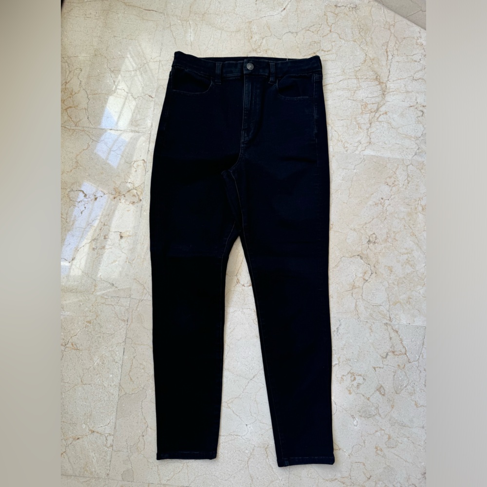 AE black super high rise curvy skinny jeans